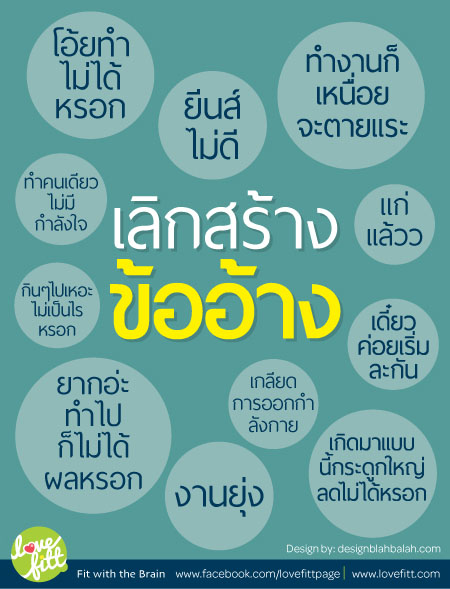 ตั้งใจจะทำเเล้วก็หยุดหาข้ออ้างเสียที