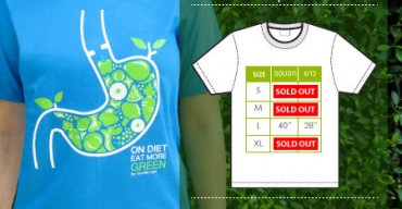 เปิดขาย เสื้อยืด T-Shirt “On Diet Eat More Green”