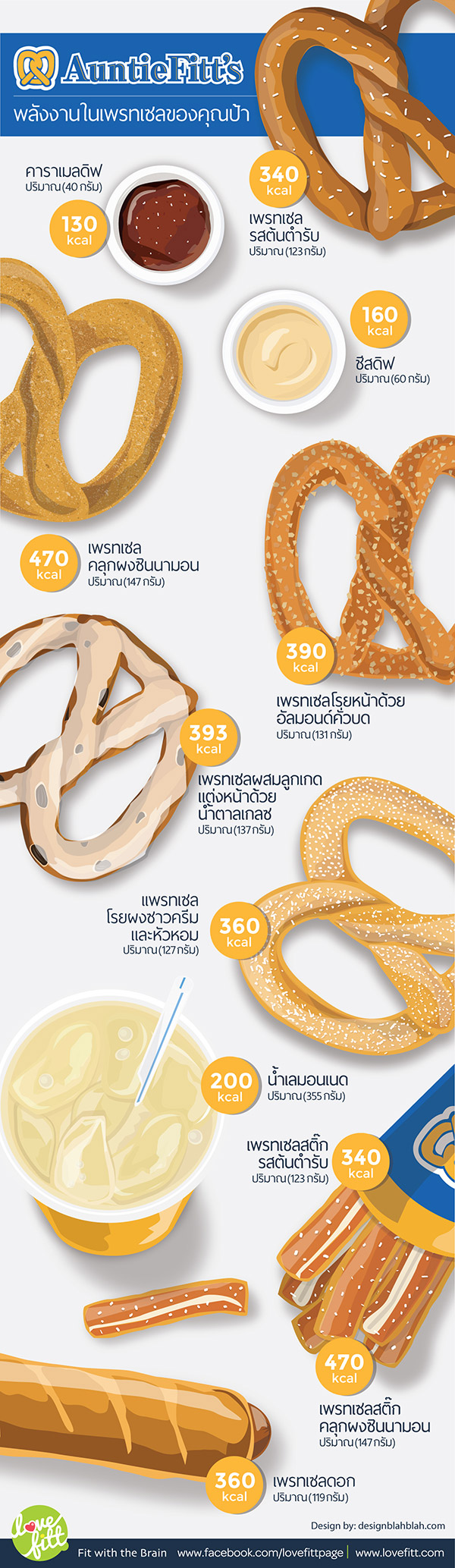 pretzel calories