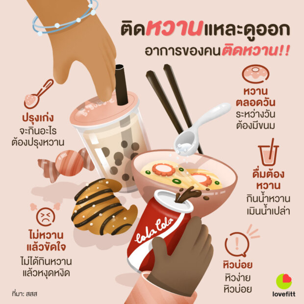 ติดหวานแหละดูออก อาการของคนติดหวาน
